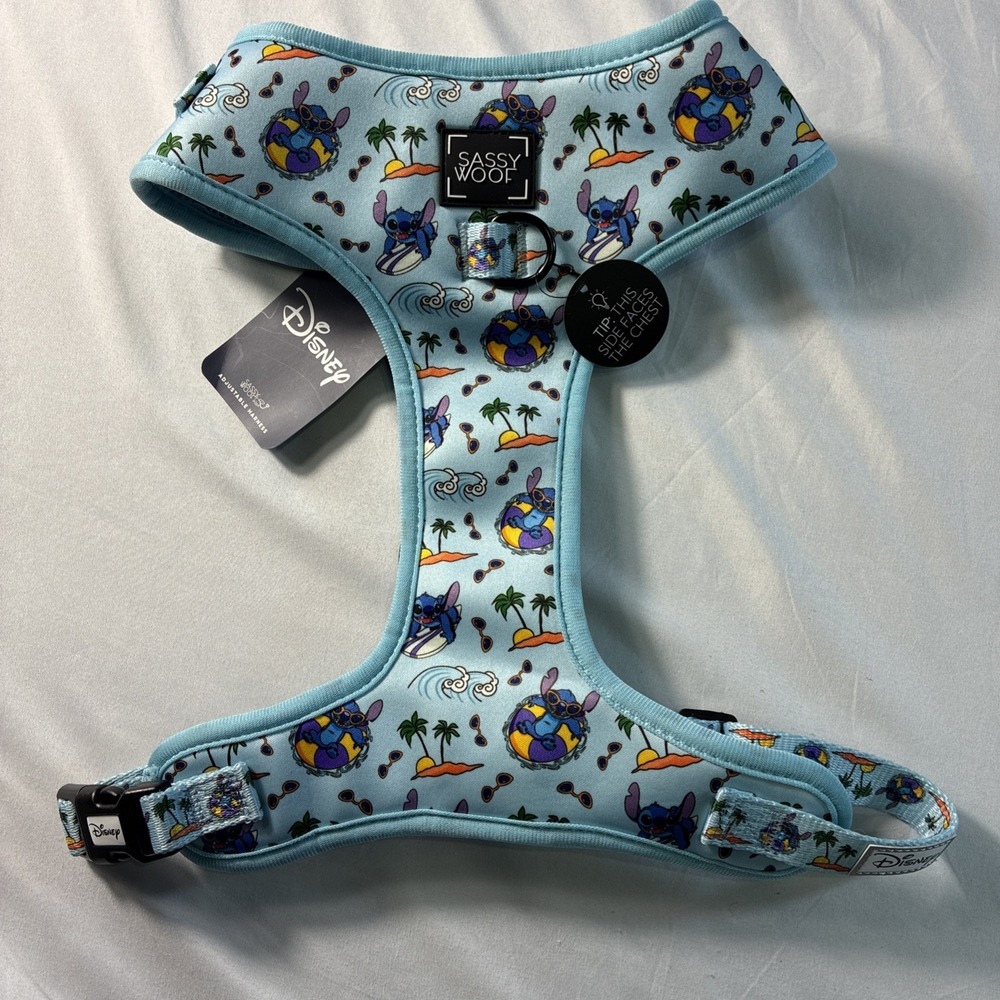Sassy Wolf Soft Dog Harness Disney Lilo And Stitch Design Size XL New